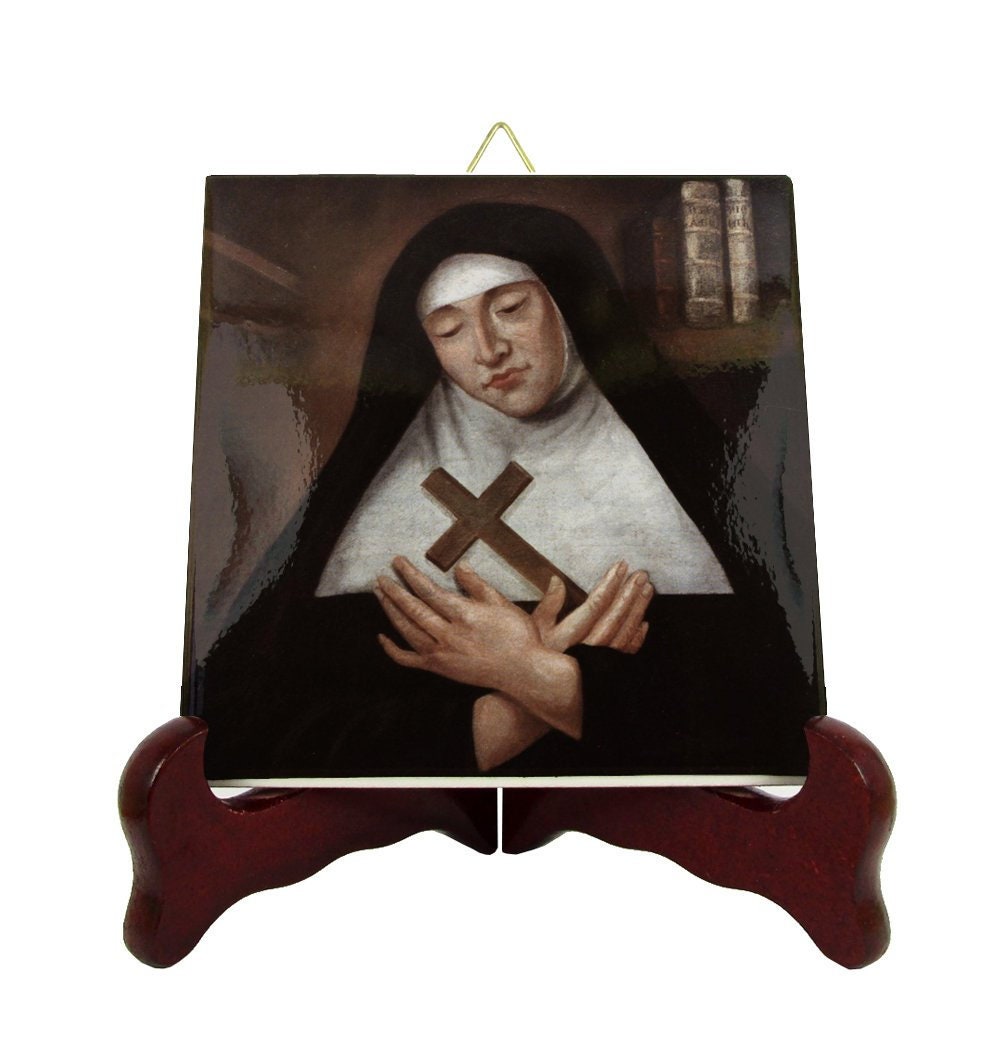 Saint Marie Of The Incarnation - Icon On Tile Catholic Saints Serie St Guyart Art Saint Patron