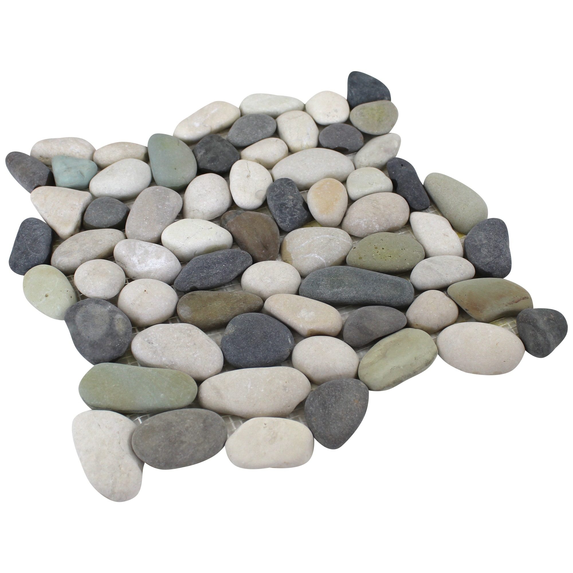 Rain Forest Rain Forest pebble tiles 5-Pack Blend 12-in x 12-in Natural Stone Pebble Floor Tile | PT-NATBLD
