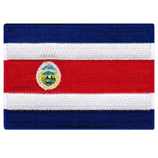 Costa Rica Flag Patch Iron-On Embroidered Applique Top Quality