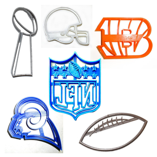 Super Bowl LVI Superbowl 2022 Bengals Rams Set of 6 Cookie Cutters USA PR1155