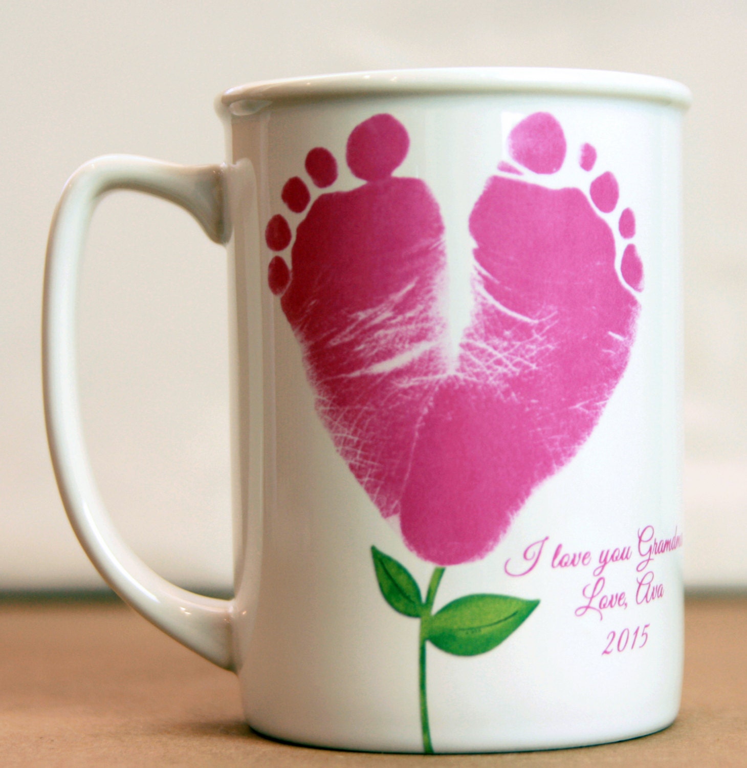 Flower With Stem Footprint Mug 601 Mug