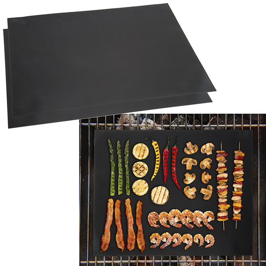 Reusable Non-Stick BBQ Grill Mats, 2-Pack