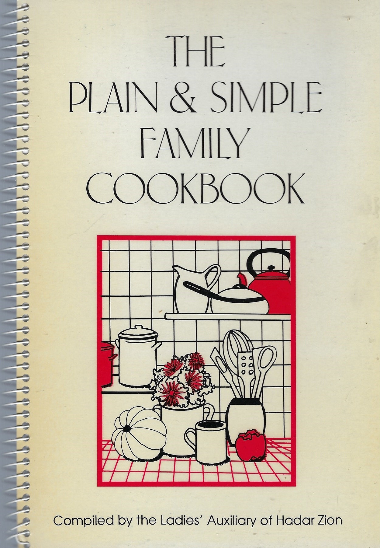 Jerusalem Israel Hadar Zion Ethnic Jewish Vintage 1991 The Plain & Simple Family Cookbook Challah Breads Kugels Soups Cakes Fish + More Rare