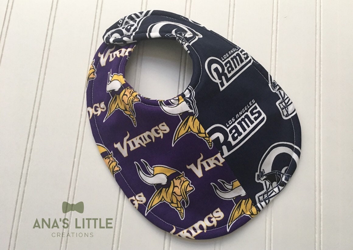 House Divided Baby Bib, Vikings - La Rams, Bib Any Teams