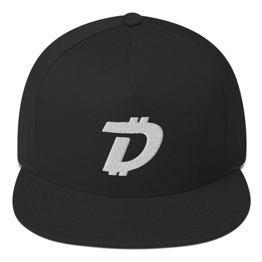 Digibyte Hat, Embroidered Flat Bill Snapback Cap, Crypto Gift