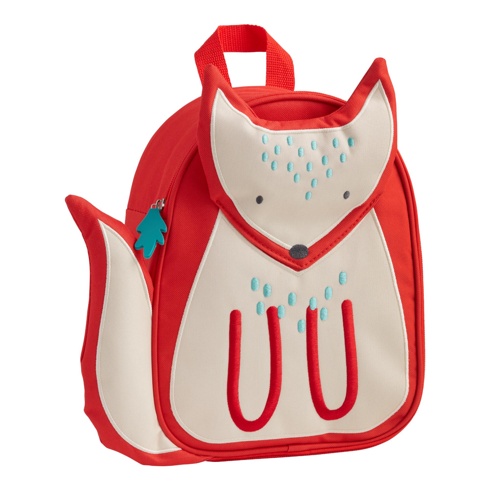 Orange Fox Insulated Kids Lunch Backpack with Ice Pack - Polyester by World Market