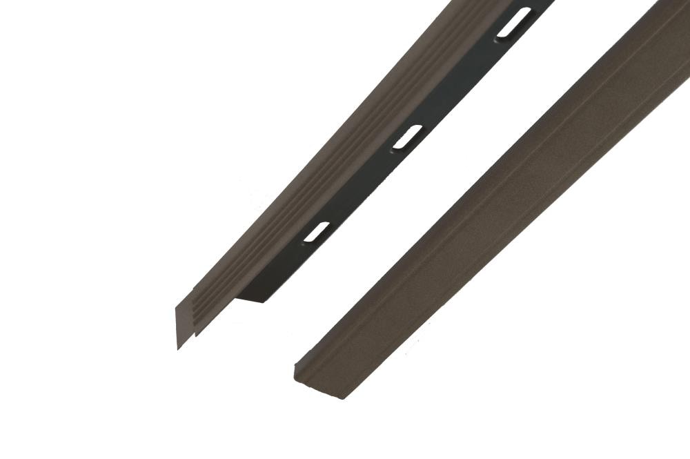 Novik Noviktrim Vinyl Siding Panel Round cut Cedar Blend 1.75-in x 73-in in Black | 260351027