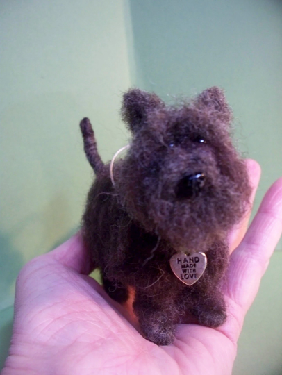 Cairn Terrier Felted Wool Dog Figurine/Ornament