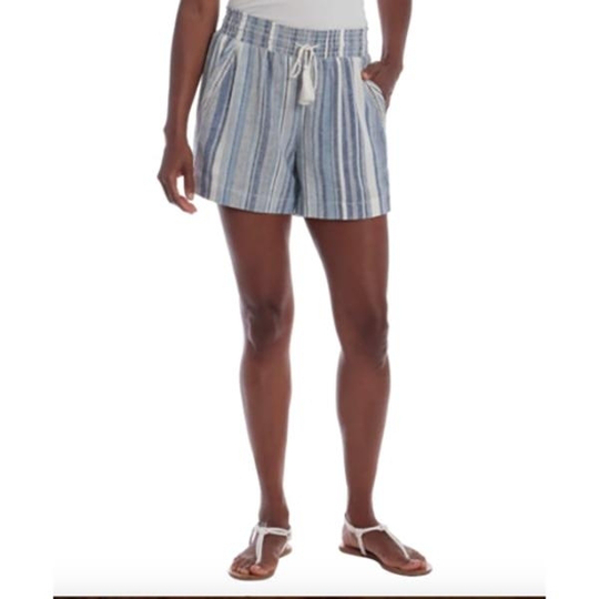 Briggs Women S Linen Blend Pull-on Shorts with Pockets and Drawstring Medium