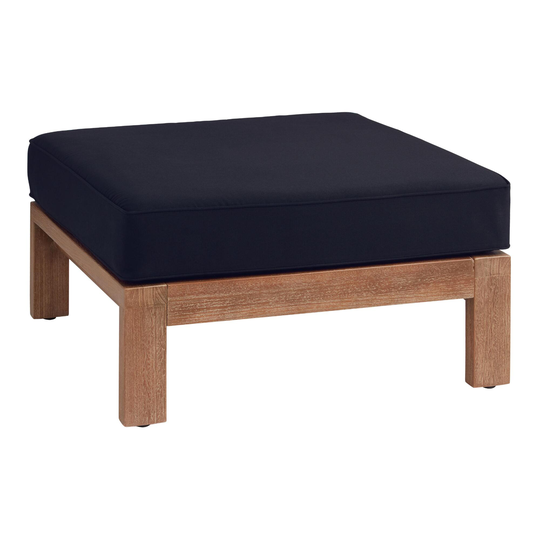 Segovia Outdoor Patio Ottoman Cushion Cover: Black by World Market