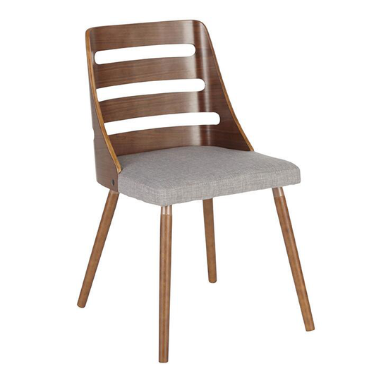 Walnut Wood Wyatt Dining Chair with Upholstered Seat: Green by World Market