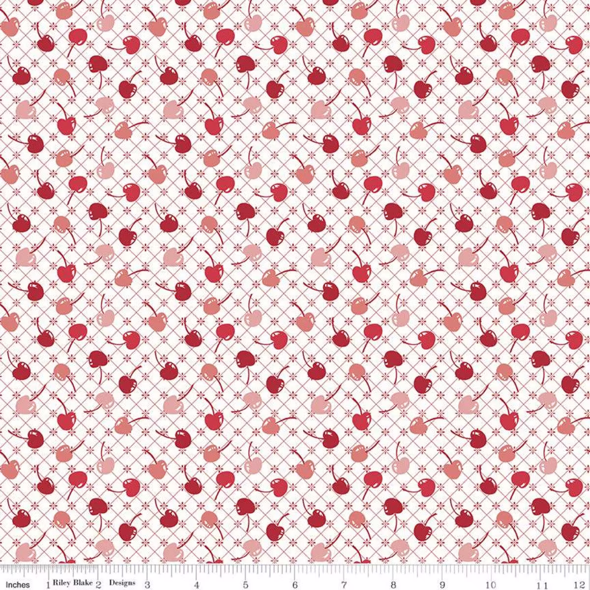 Cherries Red From Cook Book Collection By Lori Holt For Riley Blake Designs