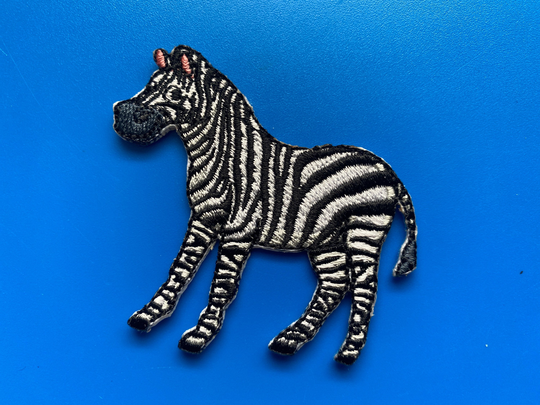Cute Zebra Iron On Patch 2.5" X 2.25"