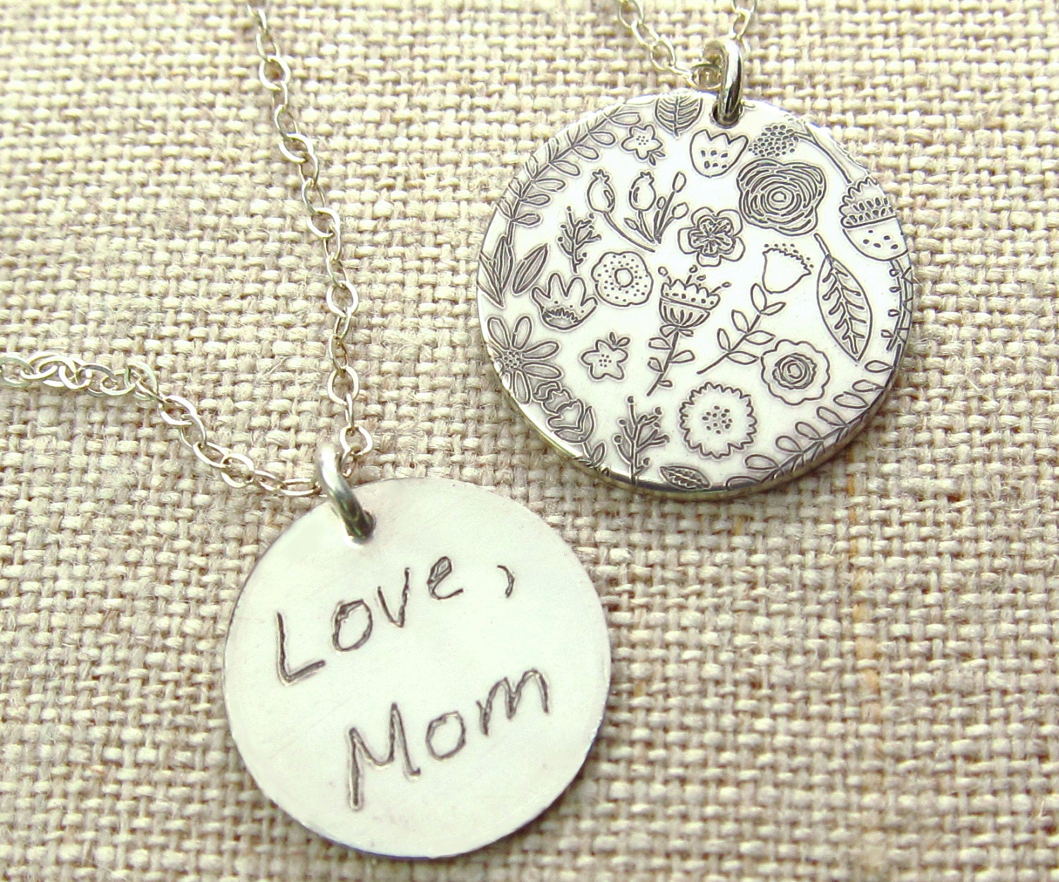 Custom Handwriting Jewelry - Personalized Gift Necklace Handwritten Memorial