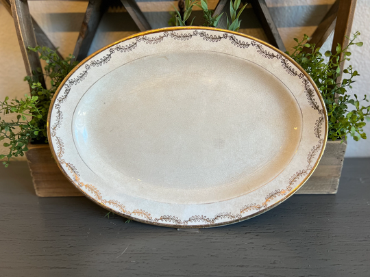 Antique Laurel Ironstone Platter
