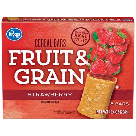 Kroger Fruit & Grain Strawberry Cereal Bars - 1.3 oz x 8 pack