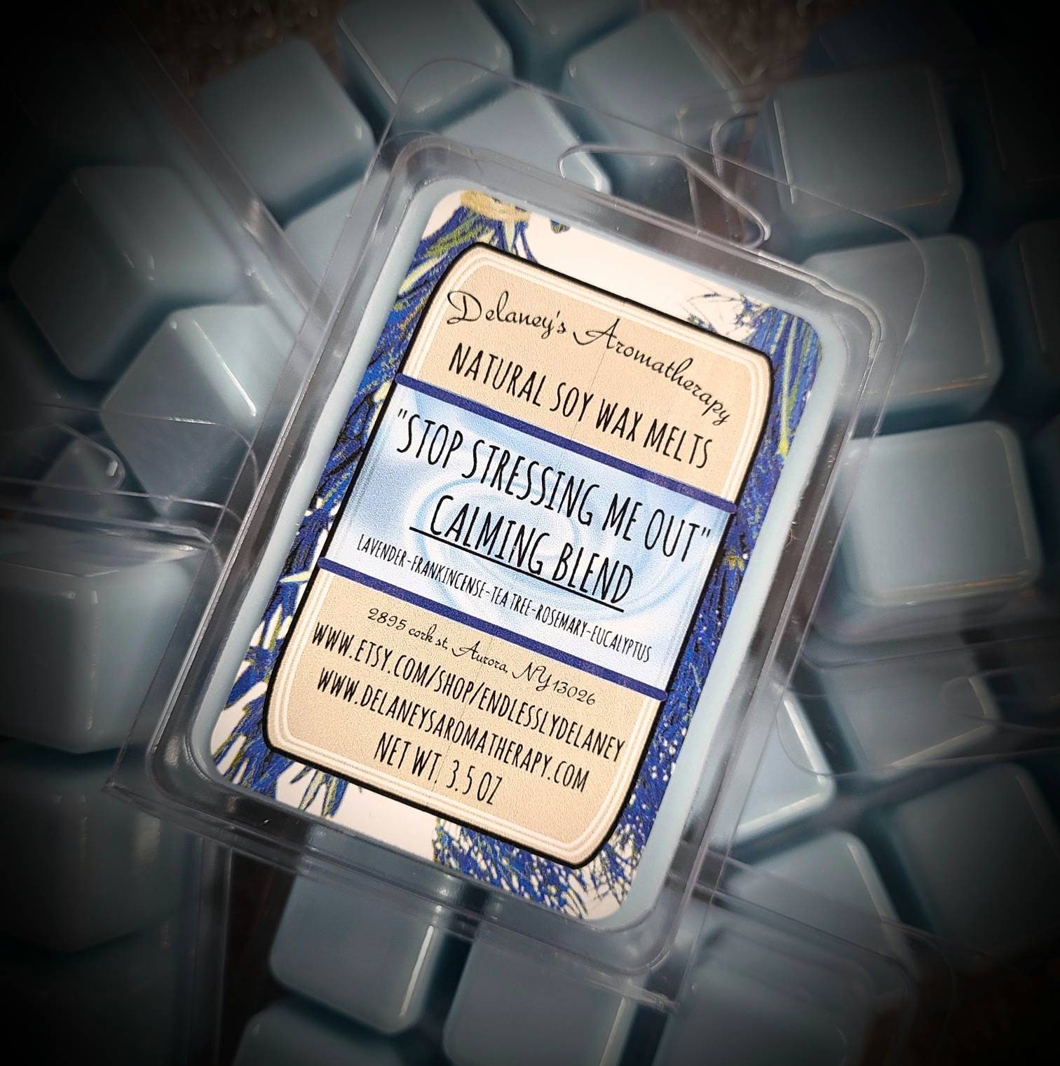 Stop Stressing Me Out - Calming Blend Wax Melts, Essential Oil Wax Melts, Tarts, All Natural Soy Blend, Tarts
