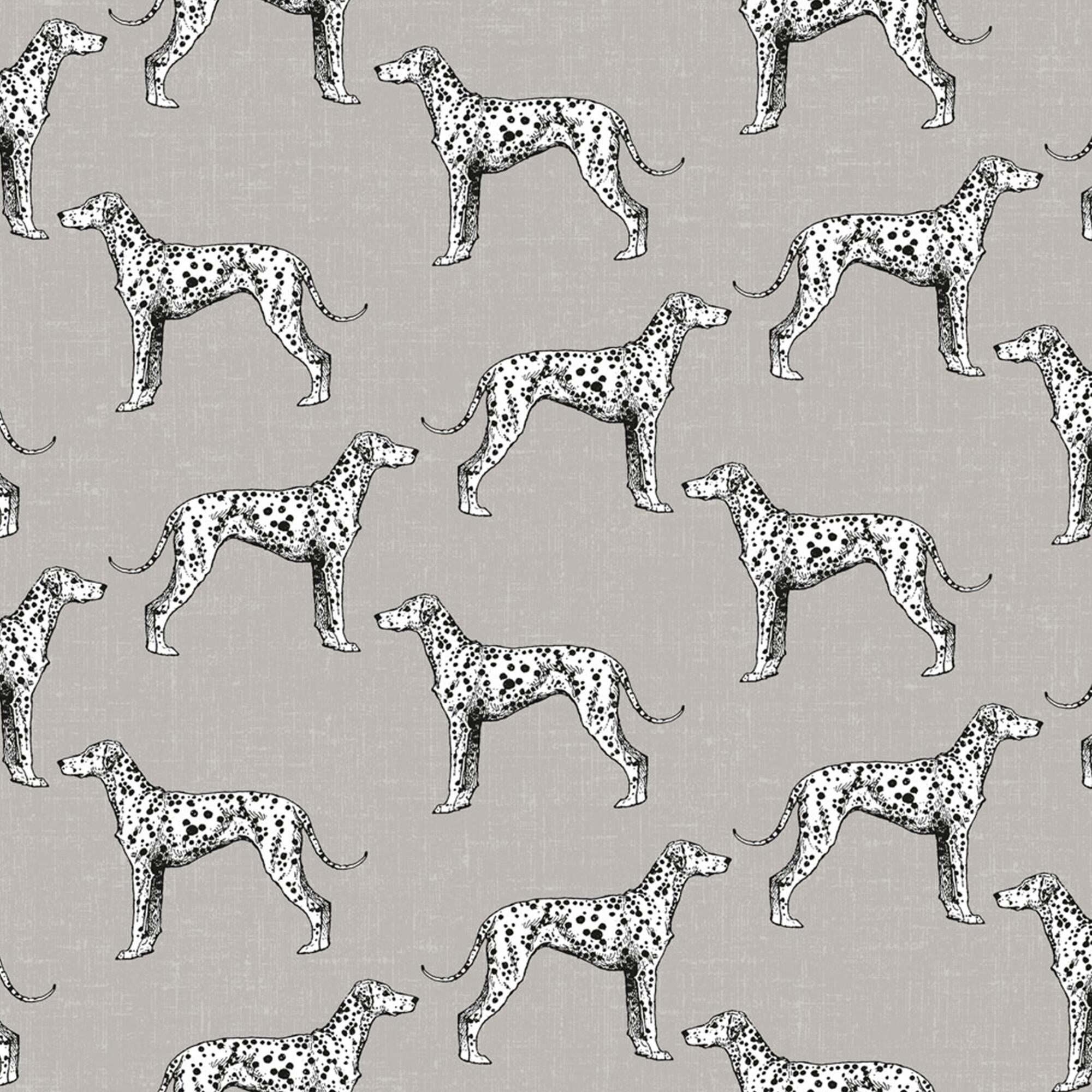 Gray Dalmatian Sketch Peel and Stick Wallpaper by World Market