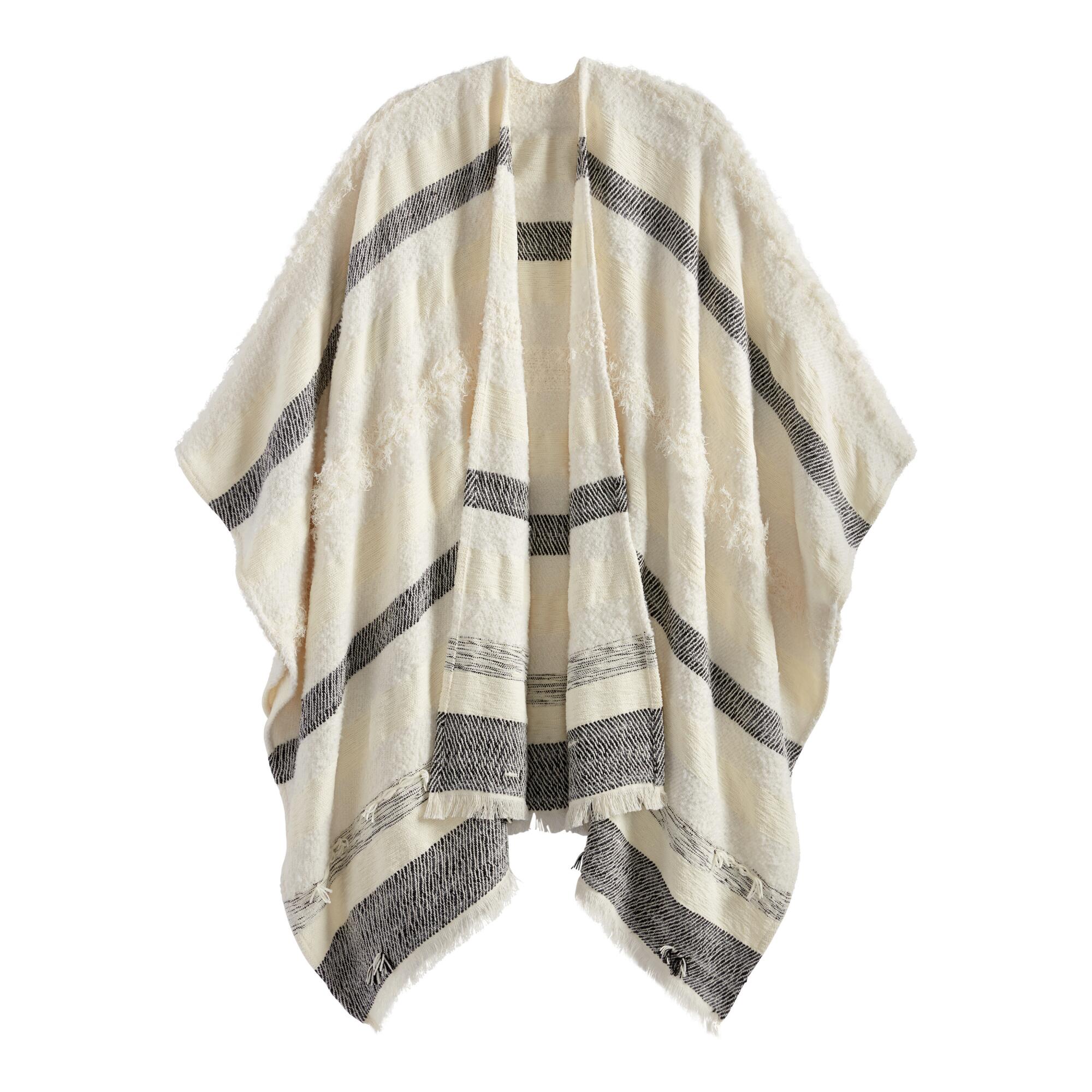 Black And Cream Stripe Mischa Wrap: White by World Market