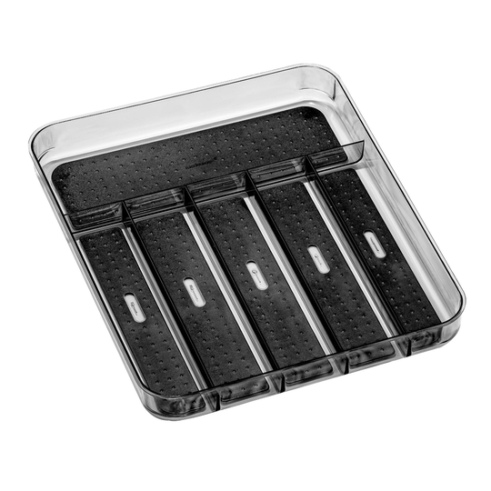Large Madesmart Carbon Black Soft Grip Silverware Tray - Plastic by World Market