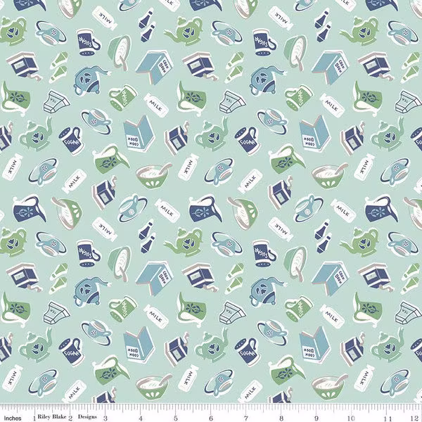 Cook Book Collection Breakfast Songbird Yardage | 43" X 44" Wide By Lori Holt Of Bee in My Bonnet For Riley Blake Designs C11753 Songbird
