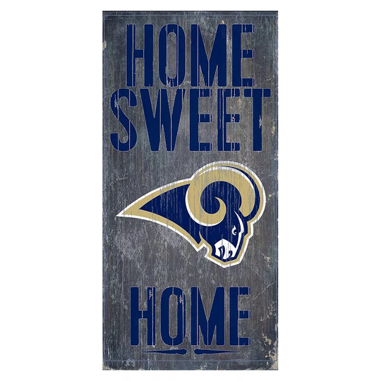 Los Angeles Rams Home Sweet Home Sign, Multicolor