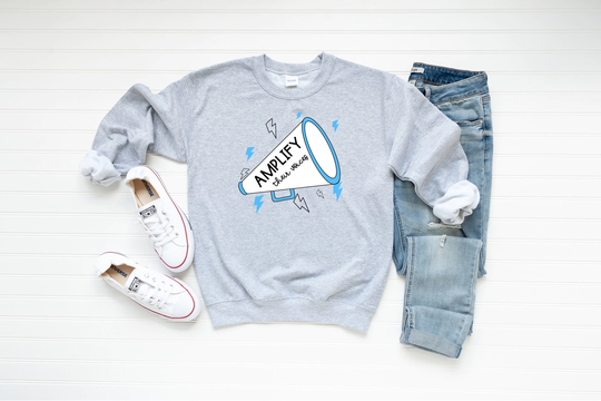 Amplify Their Voices Unisex Heavy Blend Crewneck Sweatshirt