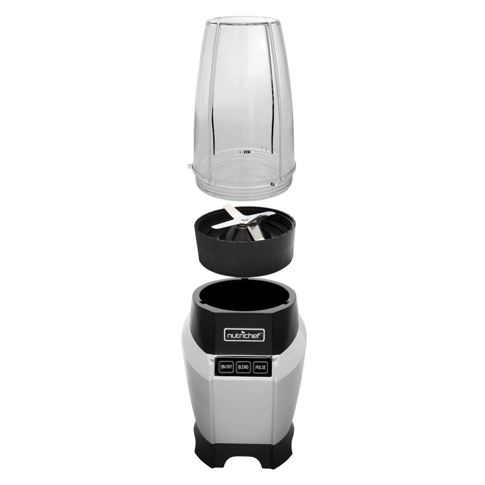 NutriChef 24-oz Silver 1000-Watt Pulse Control Blender Stainless Steel | NCBL1000