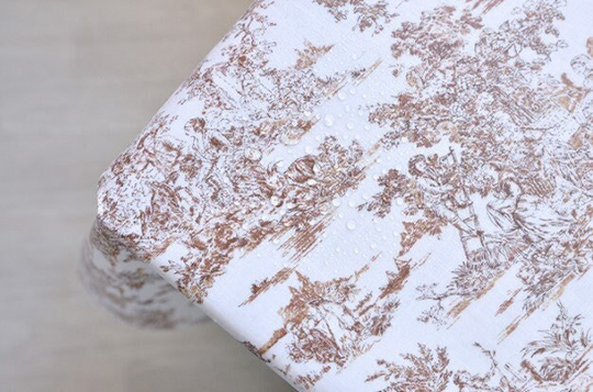 Laminated Cotton-Linen Blend Wide Waterproof Fabric, Classic Vintage Brown - By The Yard/52384