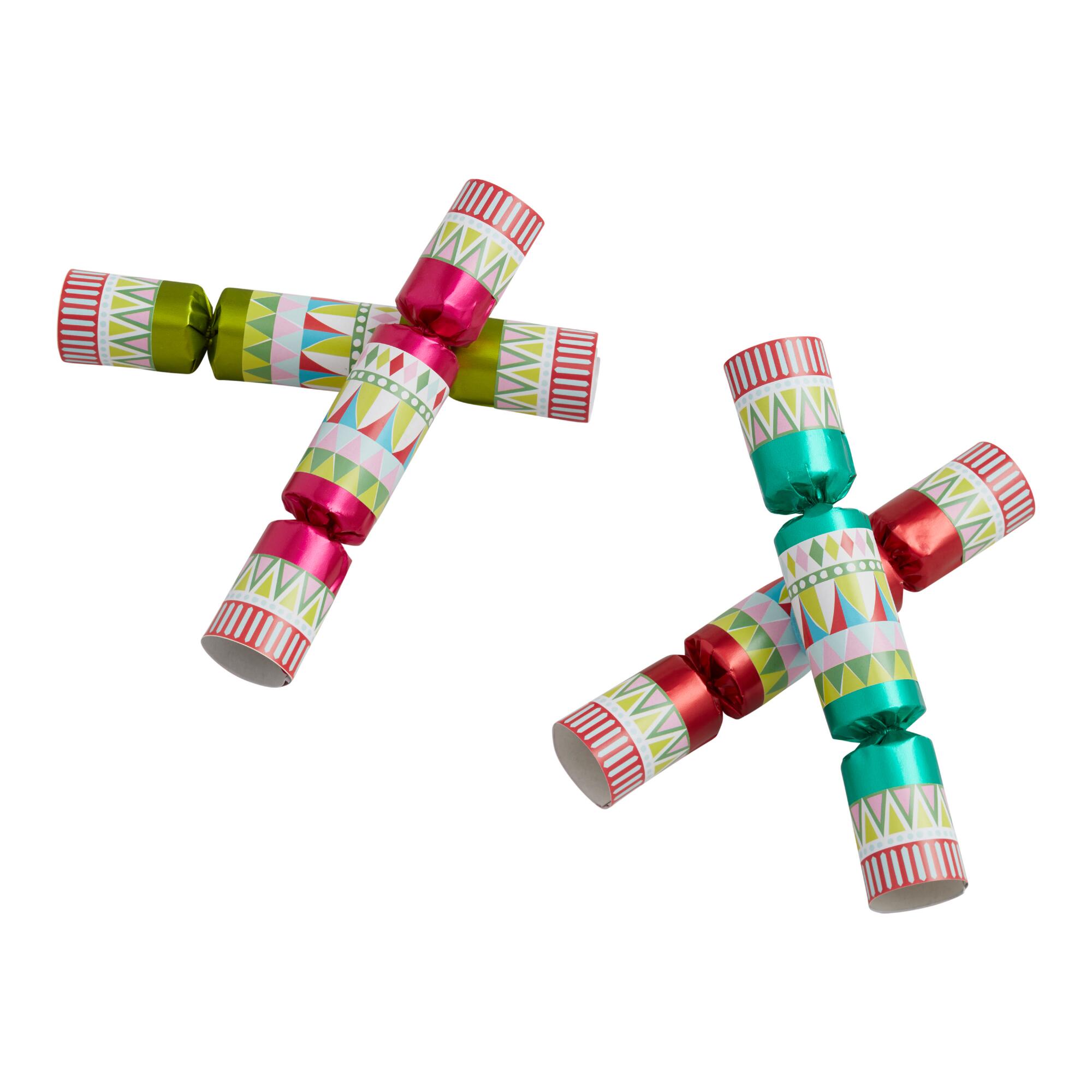 Small Joyful Geo Crackers 8 Count: Multi - Paper by World Market