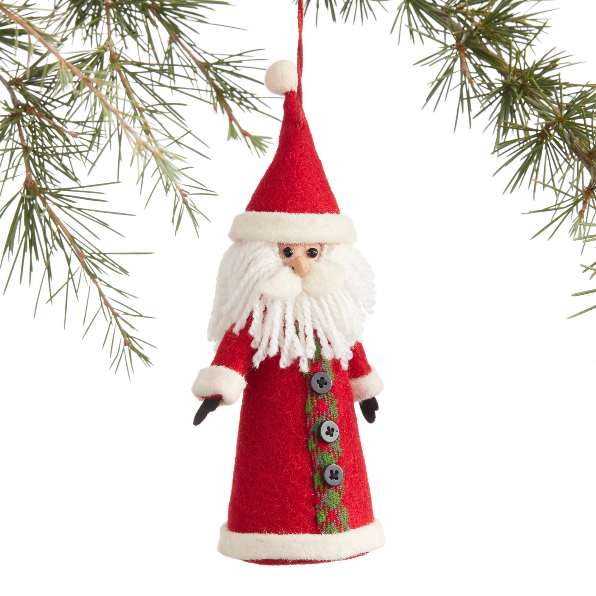 Red Wool Santa Claus Ornament by World Market