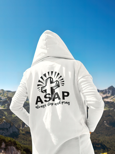 Heavy Blend Hooded Sweatshirt "Asap" Printed On Back Black Font