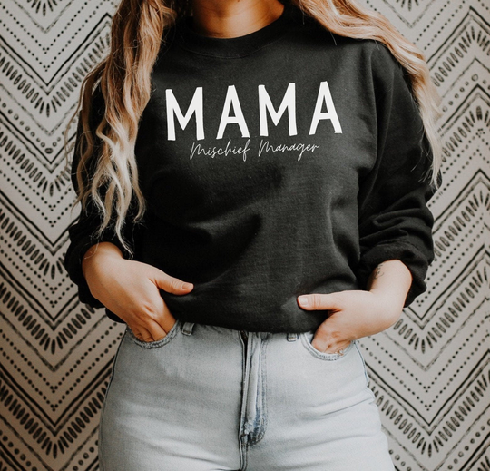 Mama Mischief Manager Sweatshirt, Mom Manager, Magical Shirt For Mom, Cute Jumper Book Lover