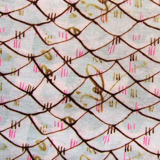 Retired Cori Dantini Good Company Scallops Fish Scales Aqua Blue Cotton Quilt Fabric Blender Out Of Print Oop