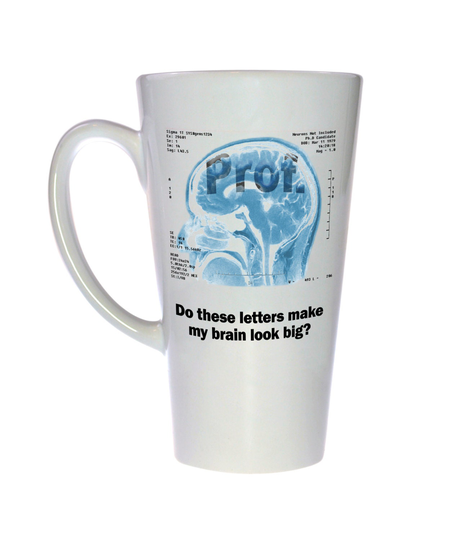 Professor Mug - Funny Tall Latte Size Coffee Or Tea Graduation Gift Geek Teacher