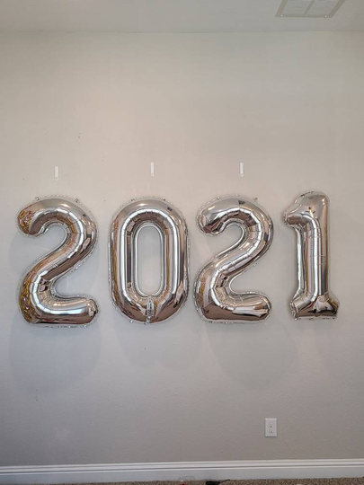 Jumbo 2021 Silver Balloons 40" Graduation Class Of New Years Year Decorations
