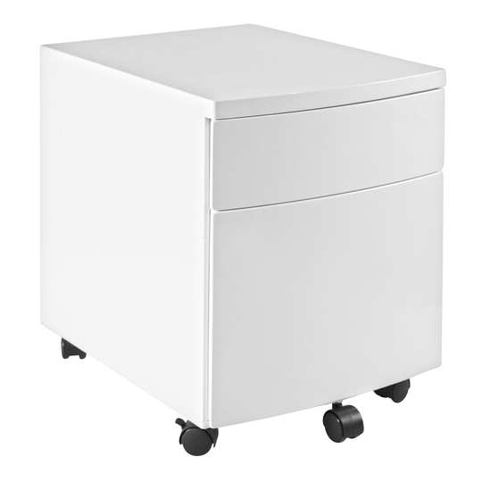Metal 2 Drawer Adams Rolling File Cabinet: White by World Market