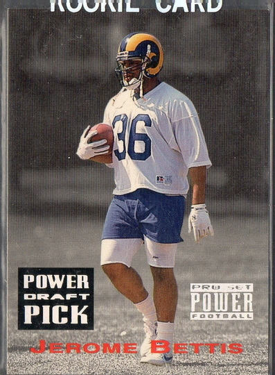 Jerome Bettis Rc 1993 Pro Set Power Draft Pick #14 Football Card - St Louis Rams