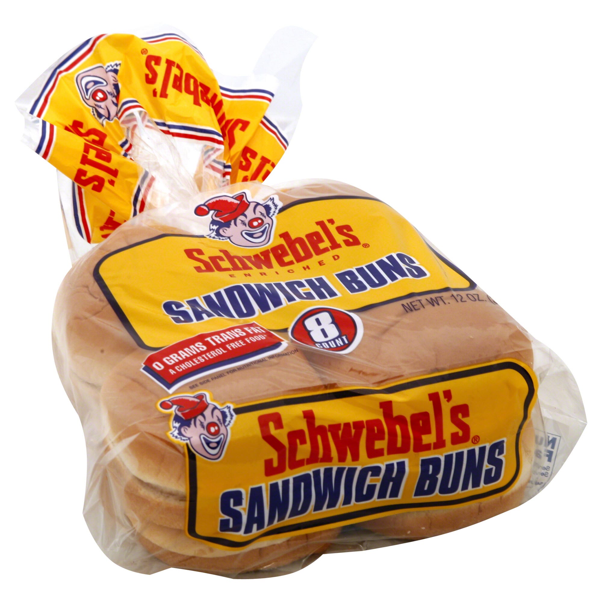 Schwebels Buns, Sandwich, Enriched - 12 oz, 8 ct