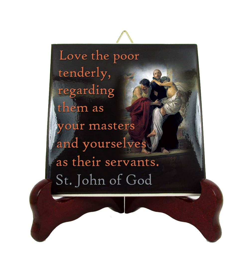 Catholic Quotes - St John Of God Saints Quotes Ceramic Tile Saint Saints Art Inspirational