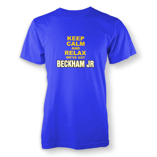 Keep Calm We've Got Beckham Jr Adult T-Shirt | Blue Rams Los Angeles