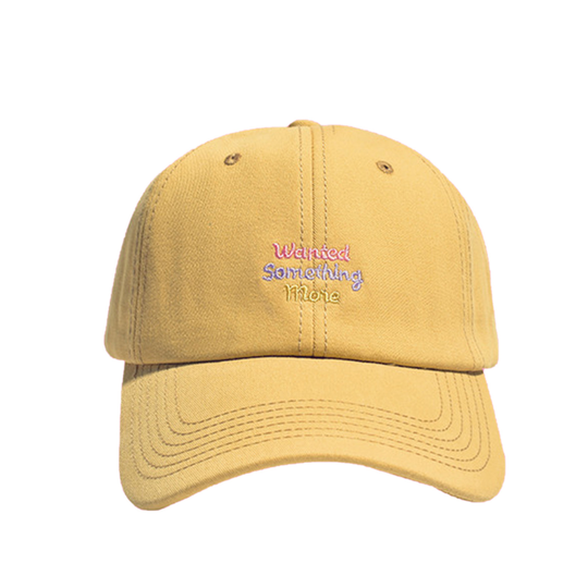 Embroidery Letters Baseball Cap Comfortable Cotton Blend Graceful All-match Sports Hat for Climbing - yellow
