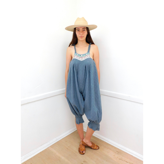 Little Lamb Jumpsuit // Vintage 70S Boho Hippie Hippy Country Xs/S