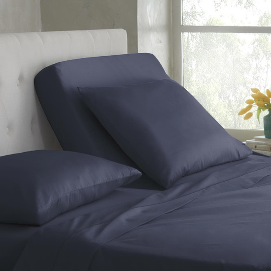 WestPoint Home Martex Split King Sheet King 400-Thread Count Cotton Blend Mood Indigo Bed Sheet in Blue | 028828347190