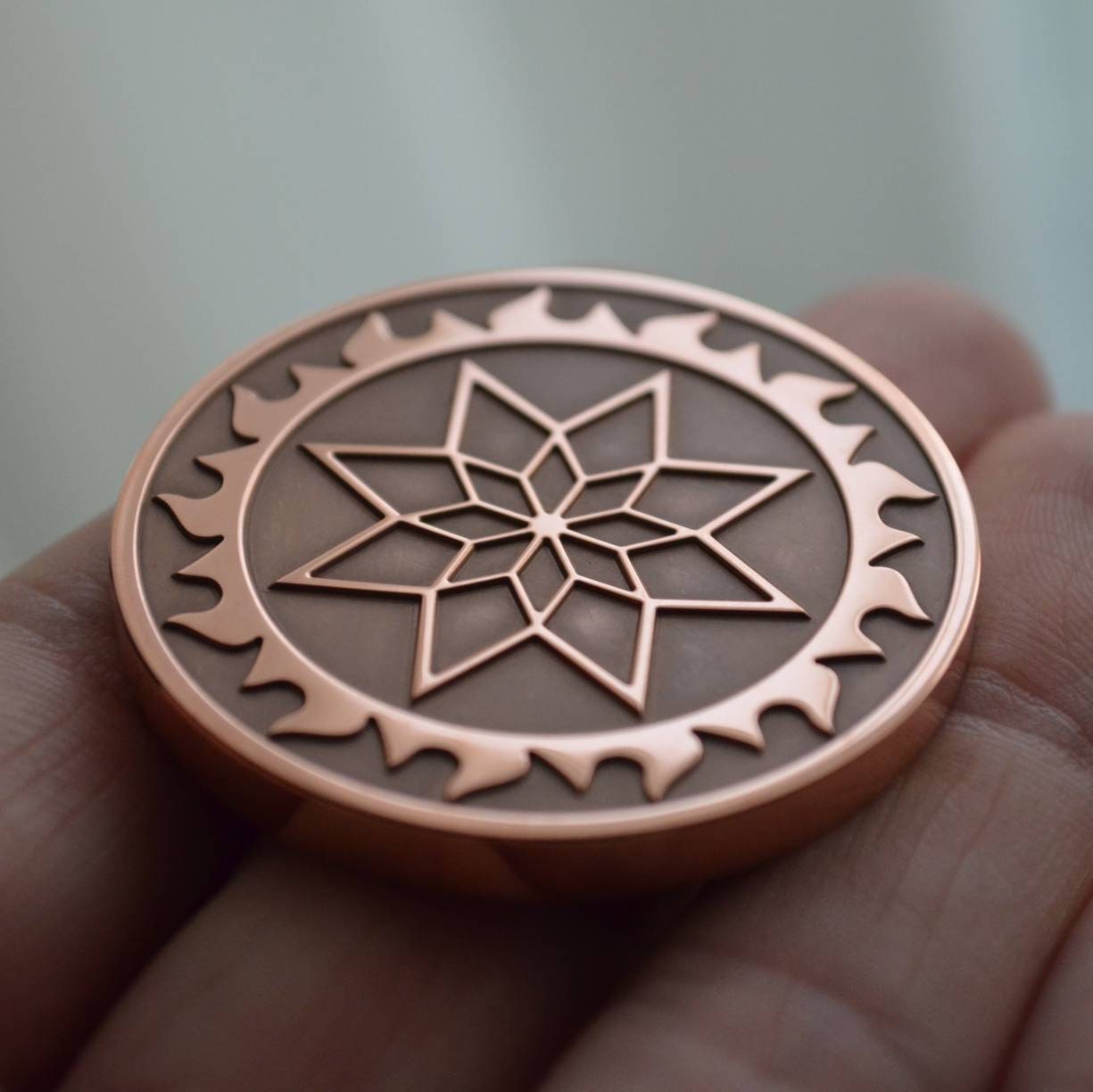 Custom Copper Golf Ball Marker With Your Design, Custom Edc Coin Norse Runes, Elder Futhark Runes & Other Symbols