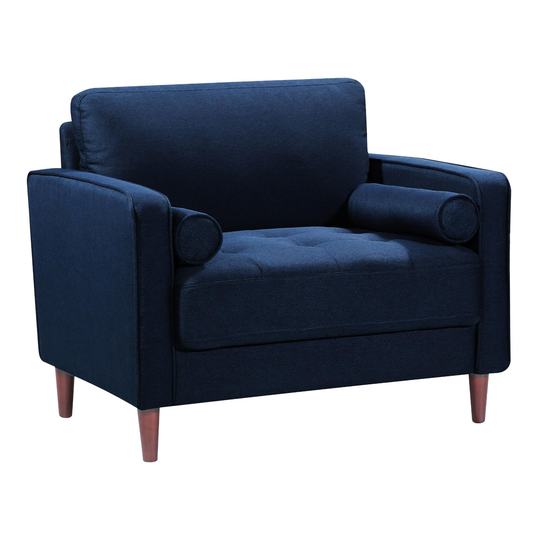 Oversized Tufted Brant Upholstered Chair: Blue by World Market