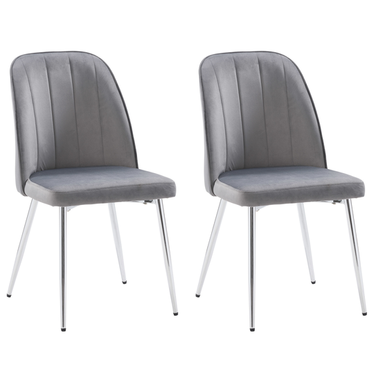 CorLiving Nash Contemporary/Modern Polyester/Polyester Blend Upholstered Dining Side Chair (Composite Frame) in Gray | DDW-104-C