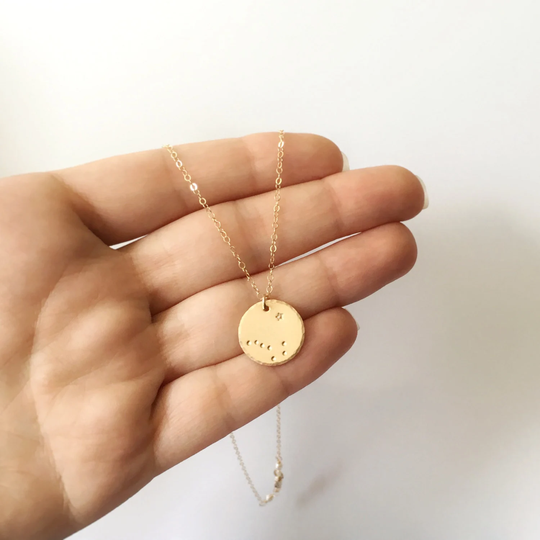 Big Dipper Necklace, North Star, Alaska Alaskan Flag, Gold Constellation Pole Best Friend Gift, Long Distance Gift