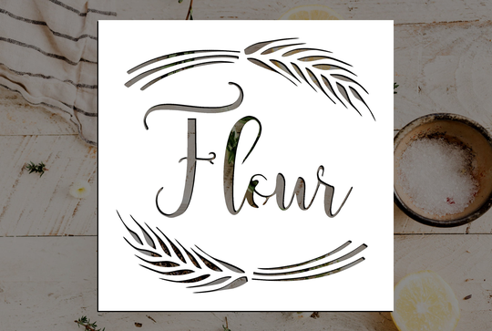 Flour Reusable Stencil | Many Sizes