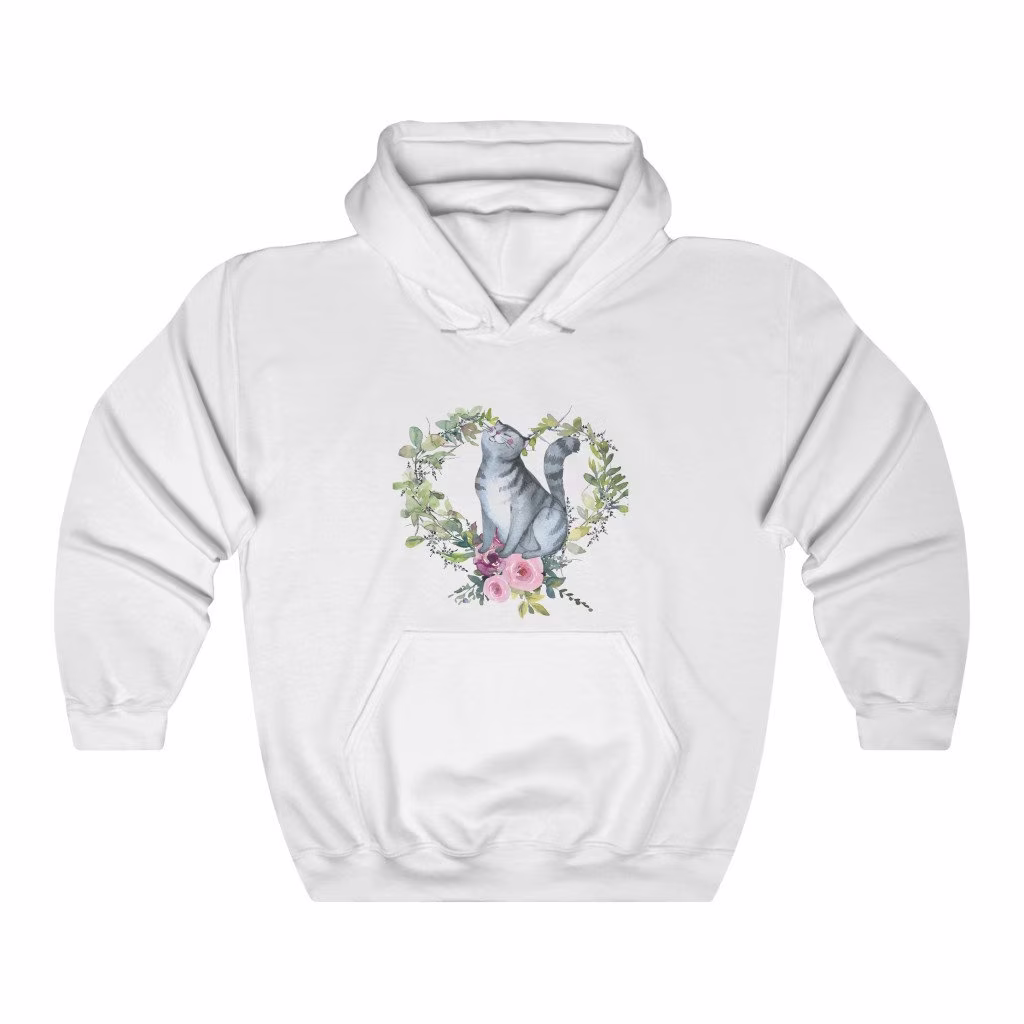 Tabby Cat Women's Unisex Heavy Blend Hoodie Sweatshirt